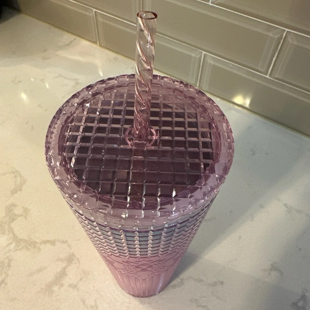 Starbucks Summer 2021 Pink & Blue Ombré‎ Bling 24oz Tumbler